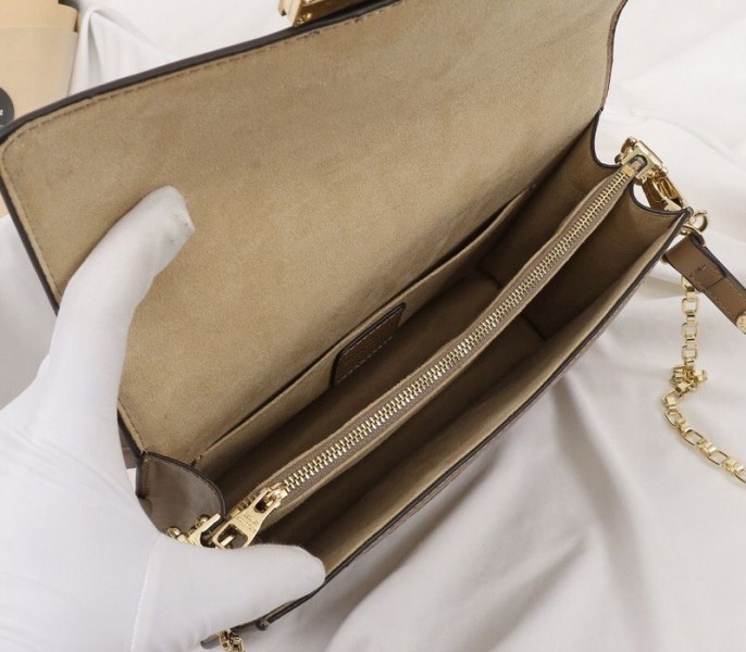 Louis Vuitton Monogram Empreinte Dauphine Bag In Brown angle 5