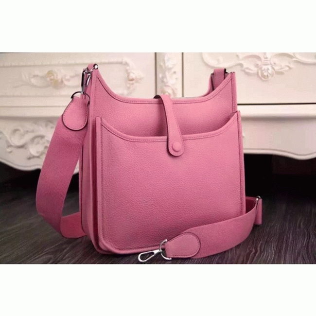 Pink Evelyne III PM Bag Replica Designer Hermes Crossbody angle 2