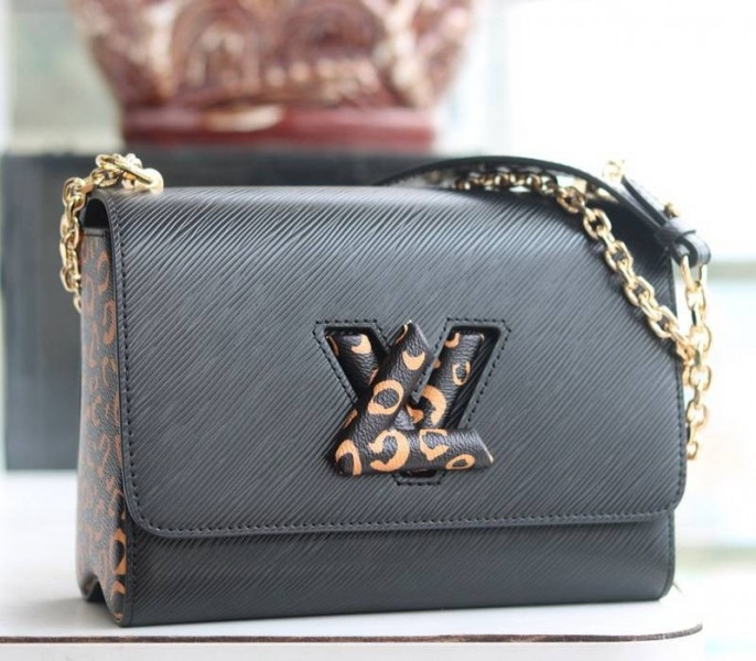 Louis Vuitton Epi Leather Jungle Edition Twist MM Bag In Black