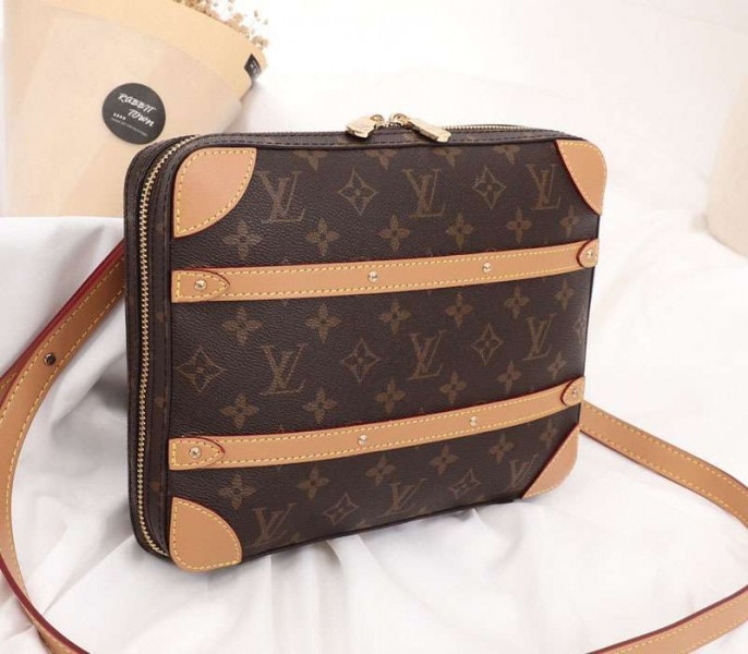 Louis Vuitton Monogram Canvas Soft Trunk Messenger PM Bag angle 2