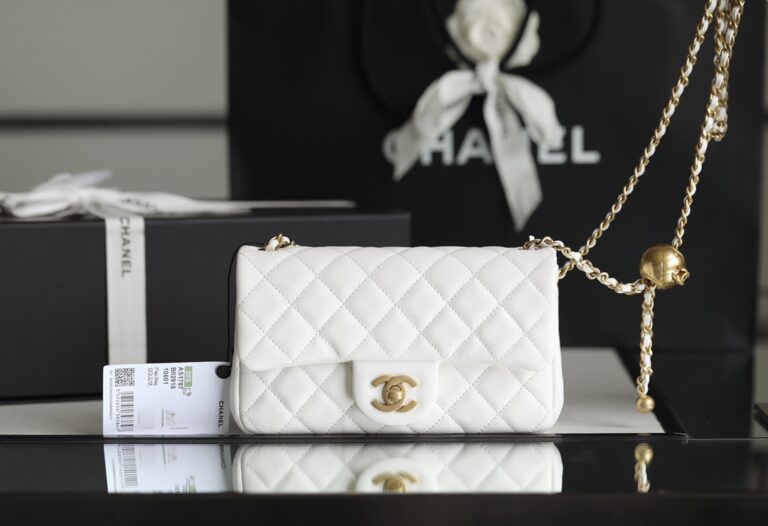 Chanel classic flap mini with golden ball