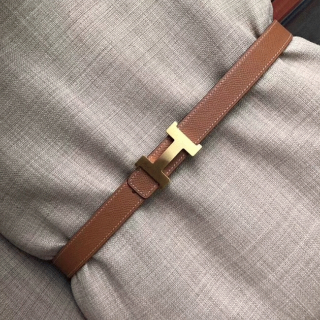 Brown epsom 1:1 replica Hermes Mini Constance belt buckle angle 2