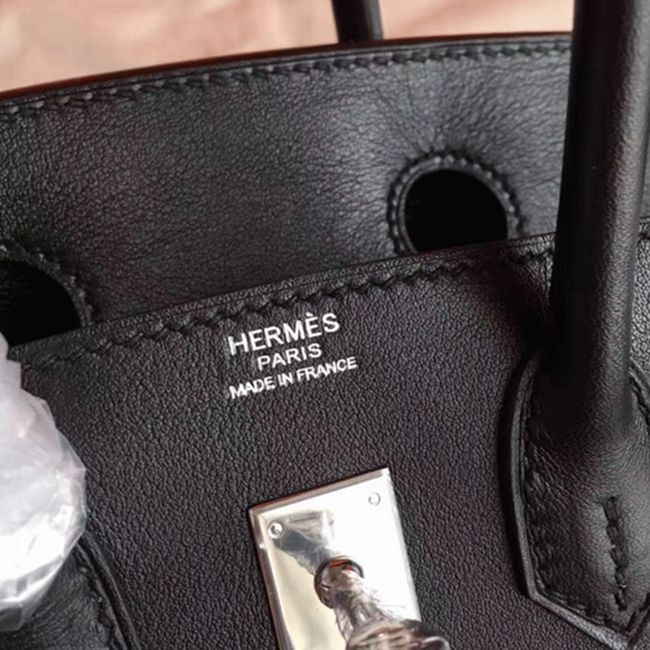 Black Imitation Luxury Hermes Birkin 30cm Purse angle 4