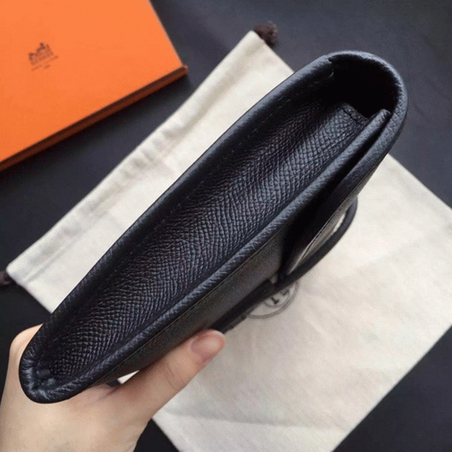Black Replica Hermes Jige Elan 29 Classic Everyday Clutch angle 4