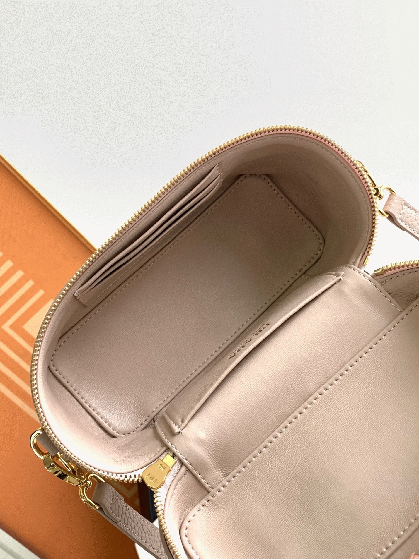 Prada Mini Vanity Bag Replica in Light Pink angle 4