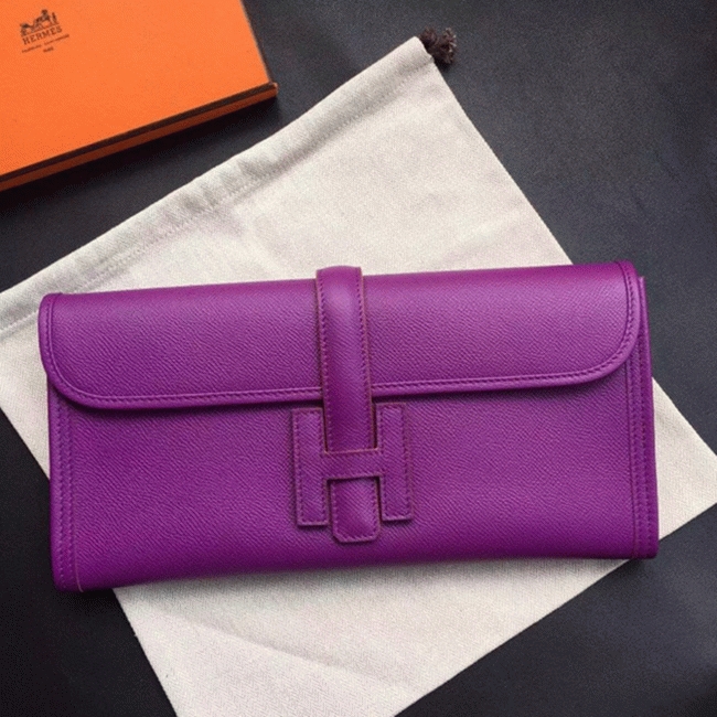 Cyclamen Replica 1:1 Hermes Jige Elan 29 Bright Pink Clutch