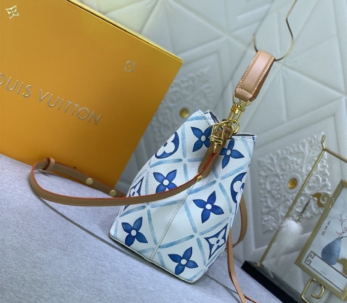 Louis Vuitton LV By The Pool Monogram Tiles Canvas NeoNoe BB Bag In Lagoon Blue angle 5
