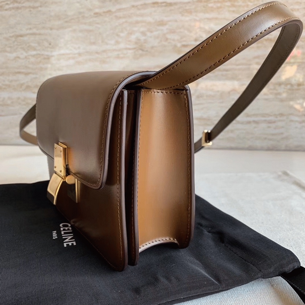 Top Quality Knockoff Celine Classic Box Teen Bag In Camel angle 3
