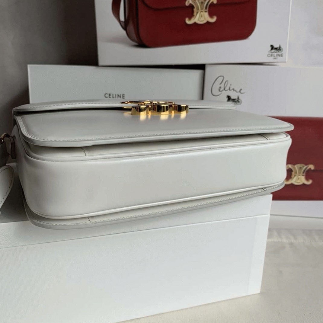 Top Quality Replica Celine Triomphe Large Bag In White angle 3
