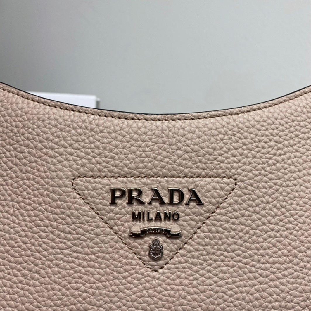 Prada Hobo Bag Fake in Sand angle 3