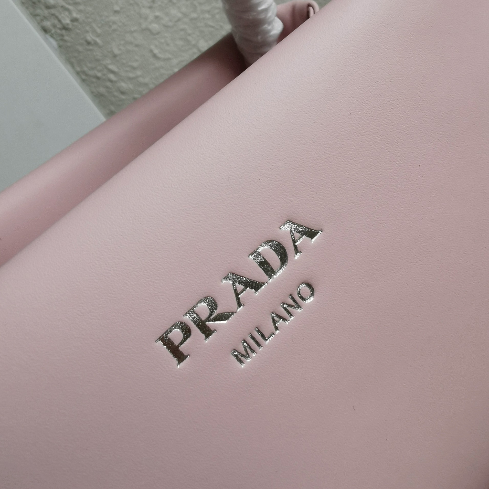 Prada Supernova Small Shoulder Bag Fake in Pink angle 2