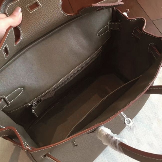 Etoupe Hermes Birkin 25cm Premium Knockoff angle 4