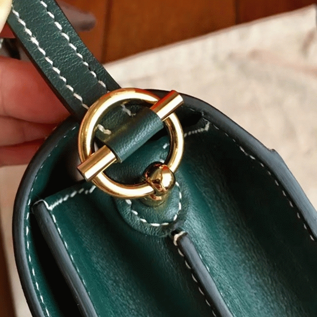 Best Knockoff Hermes Mini Sac Roulis Handbag Green angle 3
