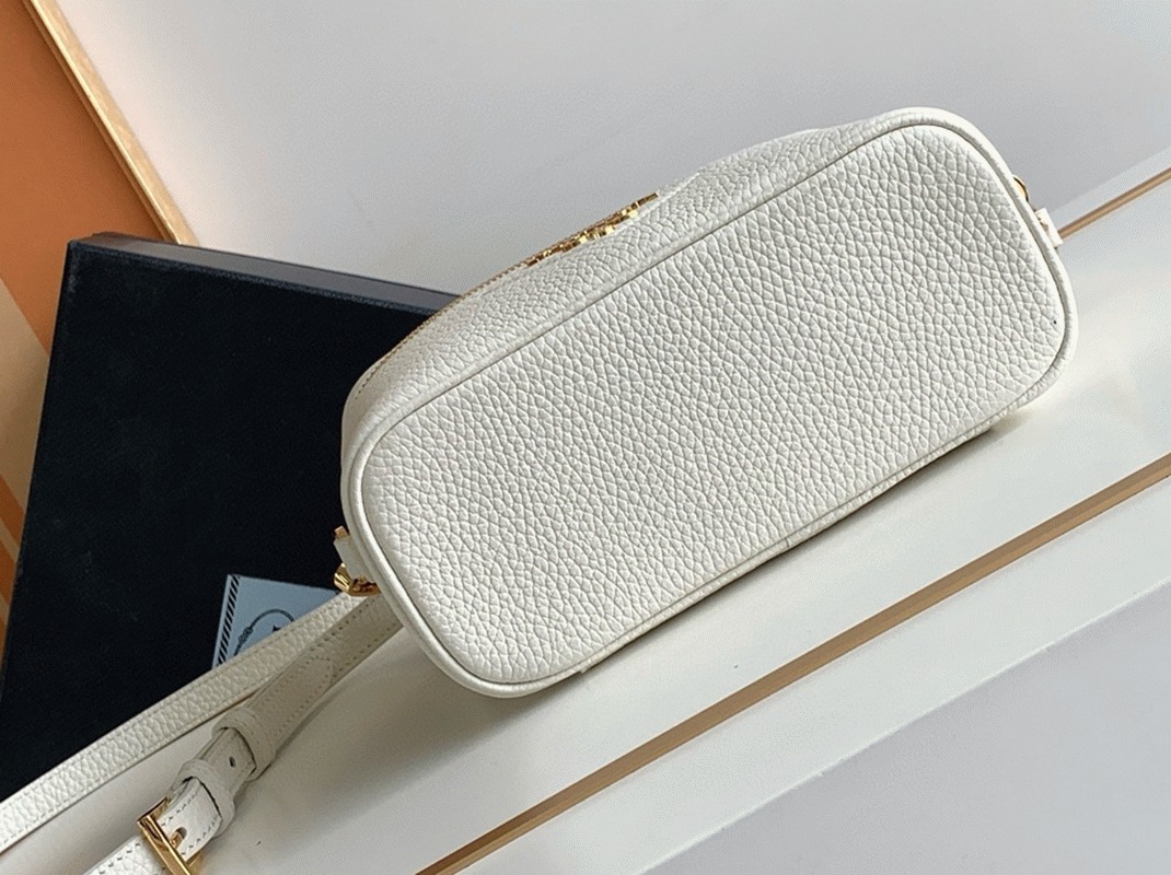 Prada Mini Vanity Bag Knockoff in White angle 4