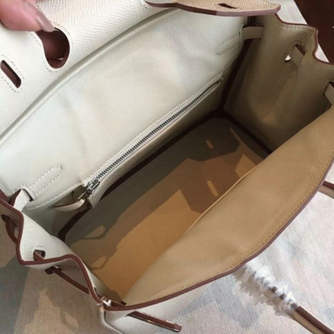 Beige Hermes Birkin 25cm Affordable Copy angle 3