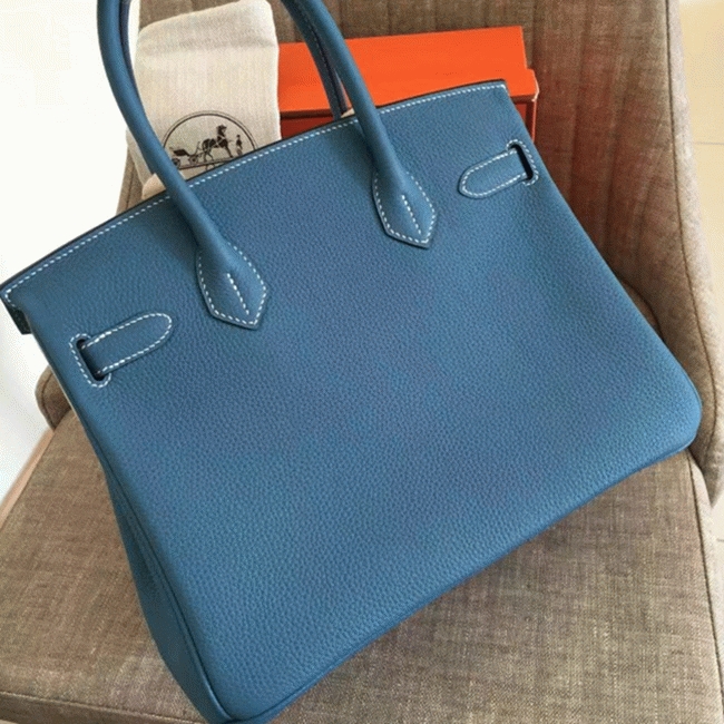 Blue Jean Replica Luxury Hermes Birkin 35cm Tote angle 5