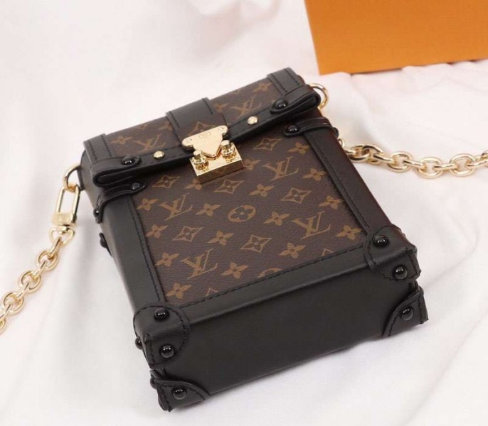 Louis Vuitton Monogram Canvas Vertical Trunk Pochette angle 4