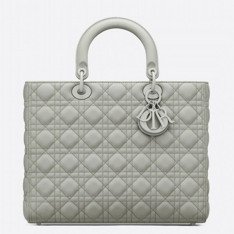 Dior Lady Dior Large Bag Fake in Grey