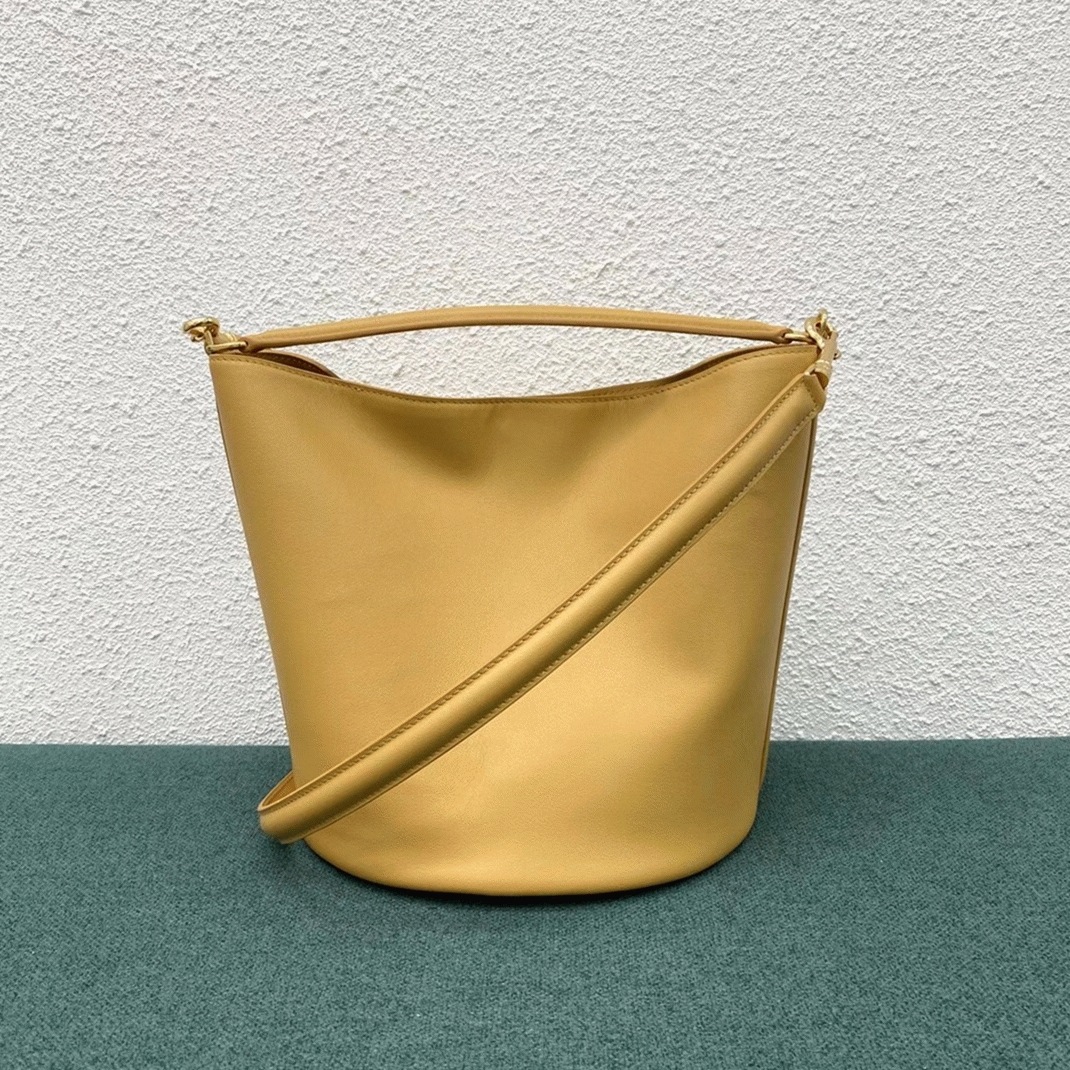 Top Quality Knockoff Celine Bucket 16 Bag In Yellow Soft Bare Calfskin angle 4