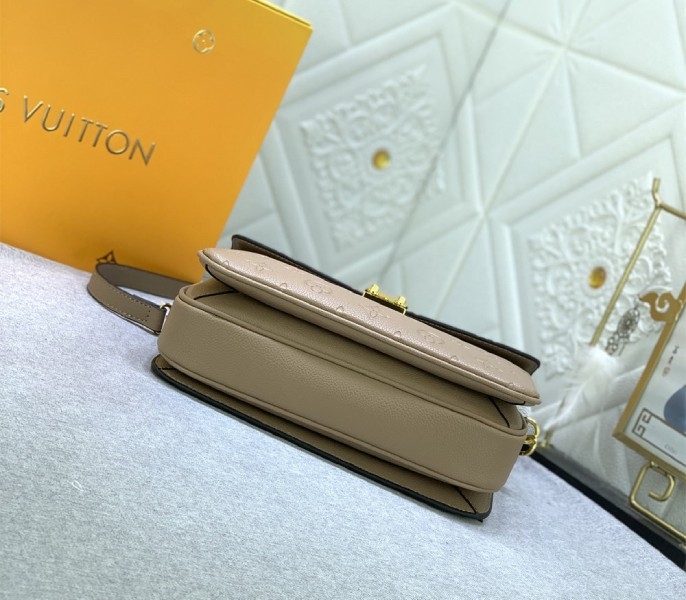 LV Monogram Empreinte Leather Metis In Tourterelle Grey M44881 angle 4