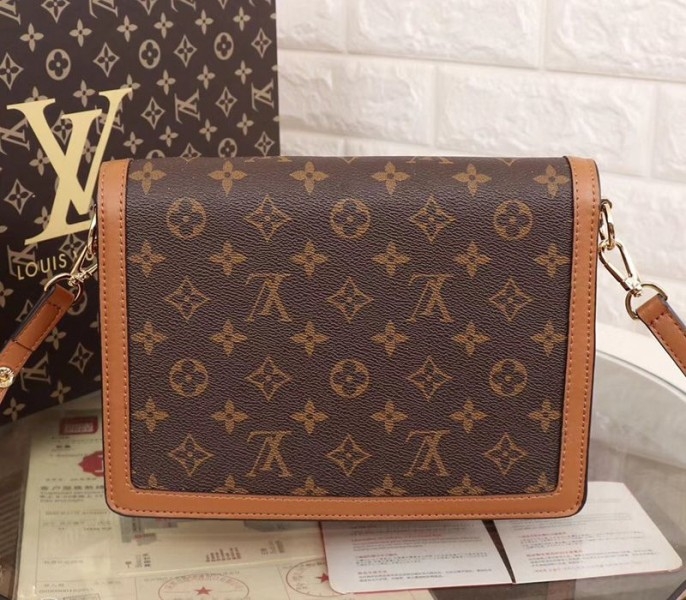Louis Vuitton Monogram Reverse Canvas Dauphine Bag angle 3