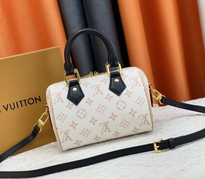 Louis Vuitton Monogram Dune Canvas Speedy 20 Handbag With Strap angle 2