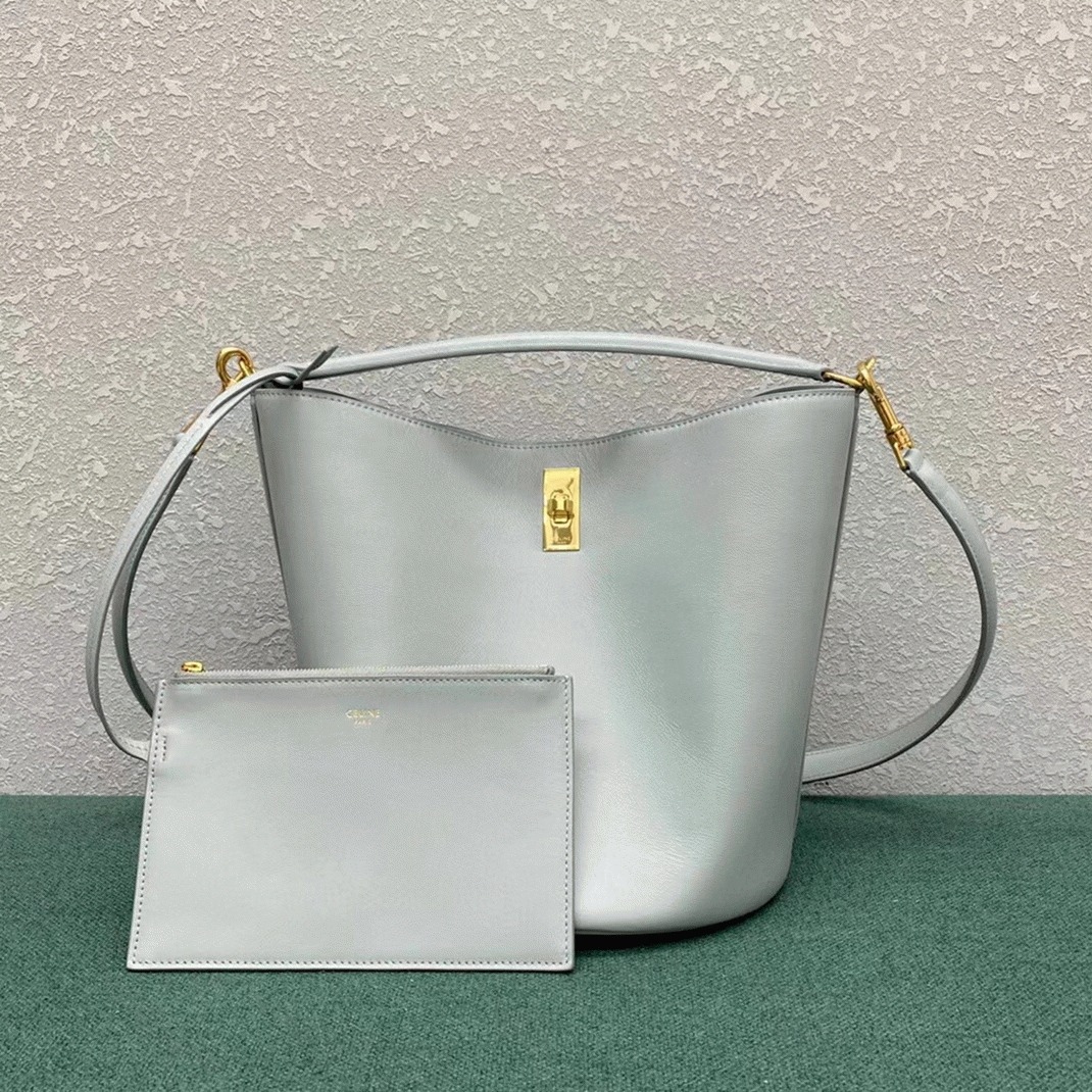Top Quality Faux Celine Bucket 16 Bag In Mineral Smooth Calfskin angle 4
