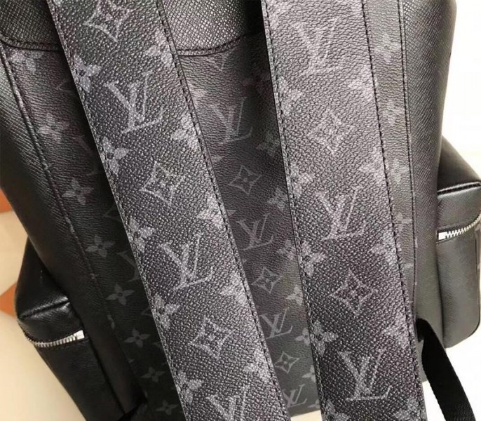 Louis Vuitton Taiga Leather Outdoor Backpack In Eclipse Black angle 4
