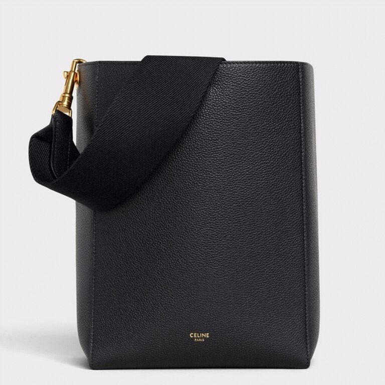 Top Quality Fake Celine Sangle Small Bucket Bag In Black Calfskin