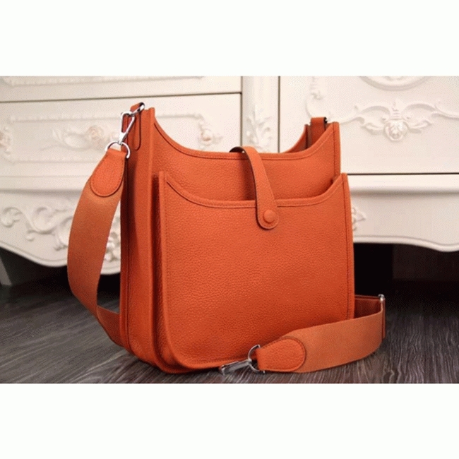 Orange Evelyne III PM Bag Fake AAA Hermes Bright Shoulder Bag angle 5