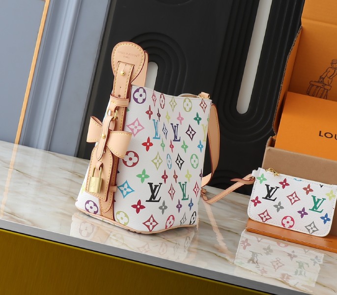 LV X TM Multicolored All In BB In White angle 2