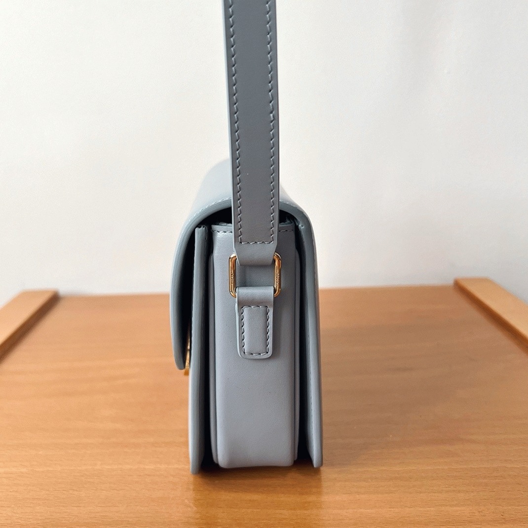Top Quality Replica Celine Triomphe Teen Bag In Pale Blue angle 5