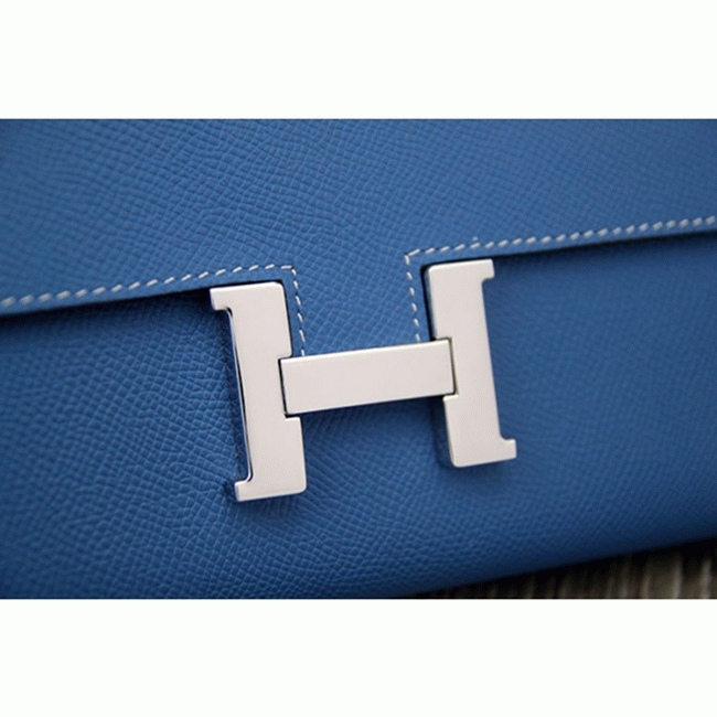 Jean blue knockoff Hermes Constance wallet angle 3