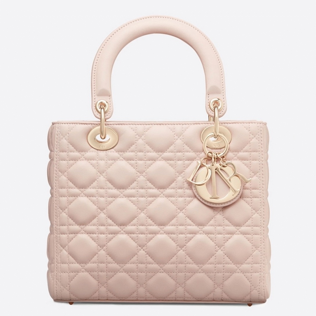 Dior Lady Dior Medium Bag Replica in Powder