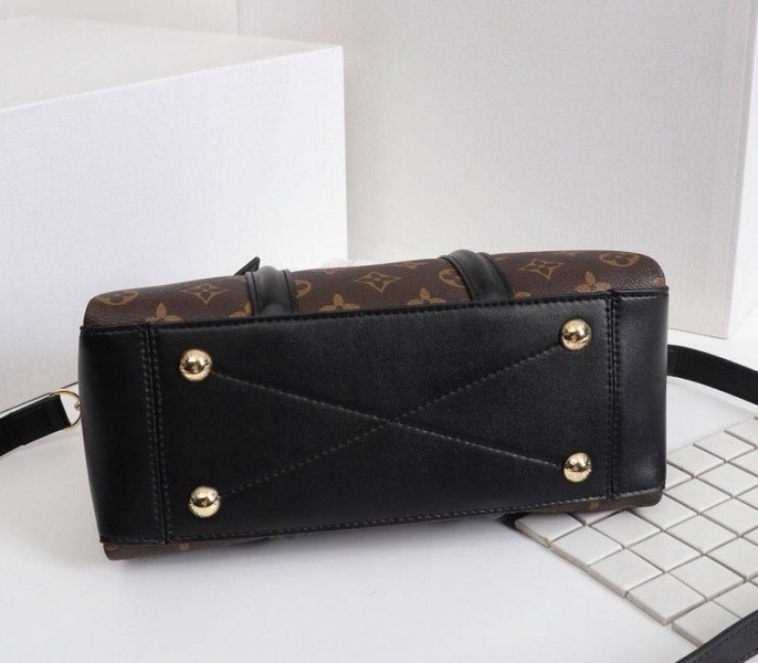 Louis Vuitton Monogram Canvas Soufflot BB Bag In Black angle 4