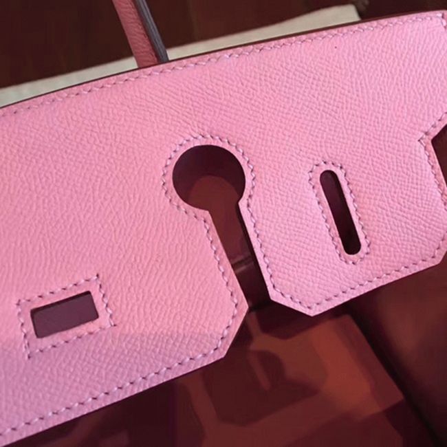 Pink Handmade Imitation Hermes Birkin 30cm Tote angle 2