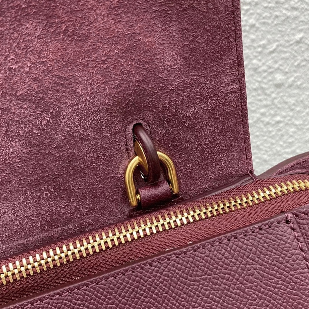 Celine Micro Belt Bag Knockoff in Bordeaux angle 5