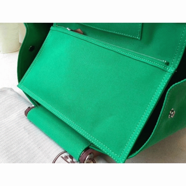 Bamboo Canvas Replica Hermes Cabag Elan Everyday Handbag angle 2