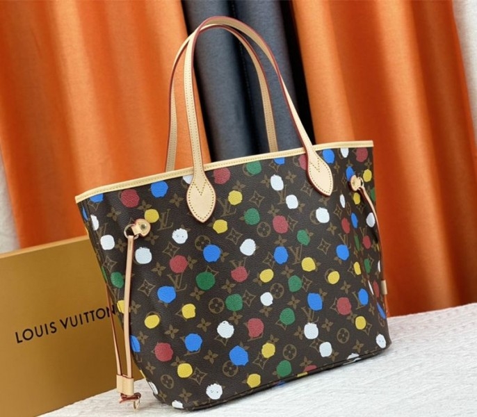 Louis Vuitton X YK Monogram Canvas Neverfull MM Tote angle 2