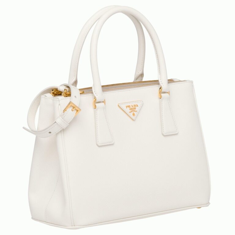 White Prada Galleria Medium Bag Replica