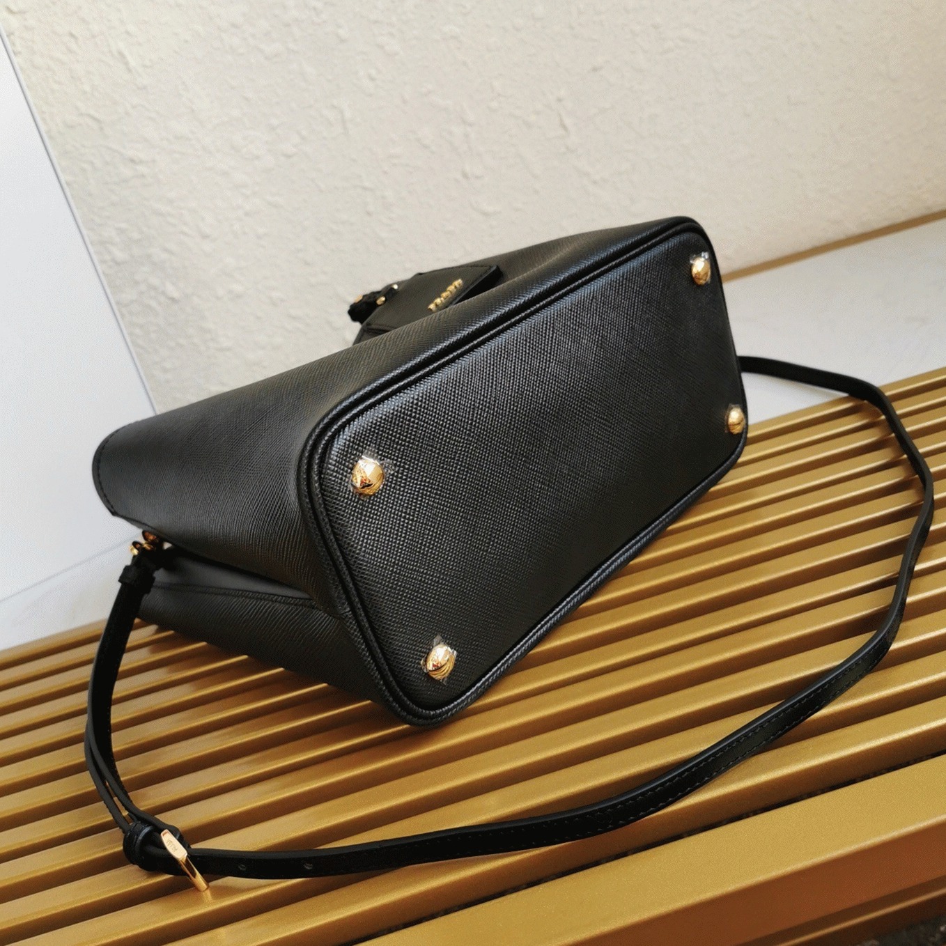 Black Prada Large Panier Bag Knockoff angle 4