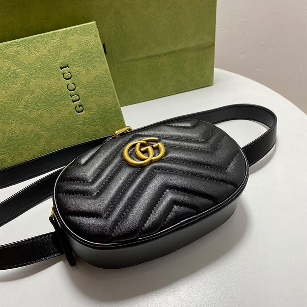 GG Marmont Quilted Leather Belt Bag angle 2