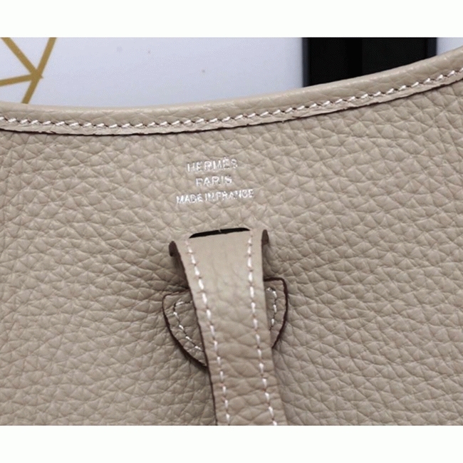 Grey Evelyne II TPM Bag Replica 1:1 Hermes Mini Shoulder Tote angle 4