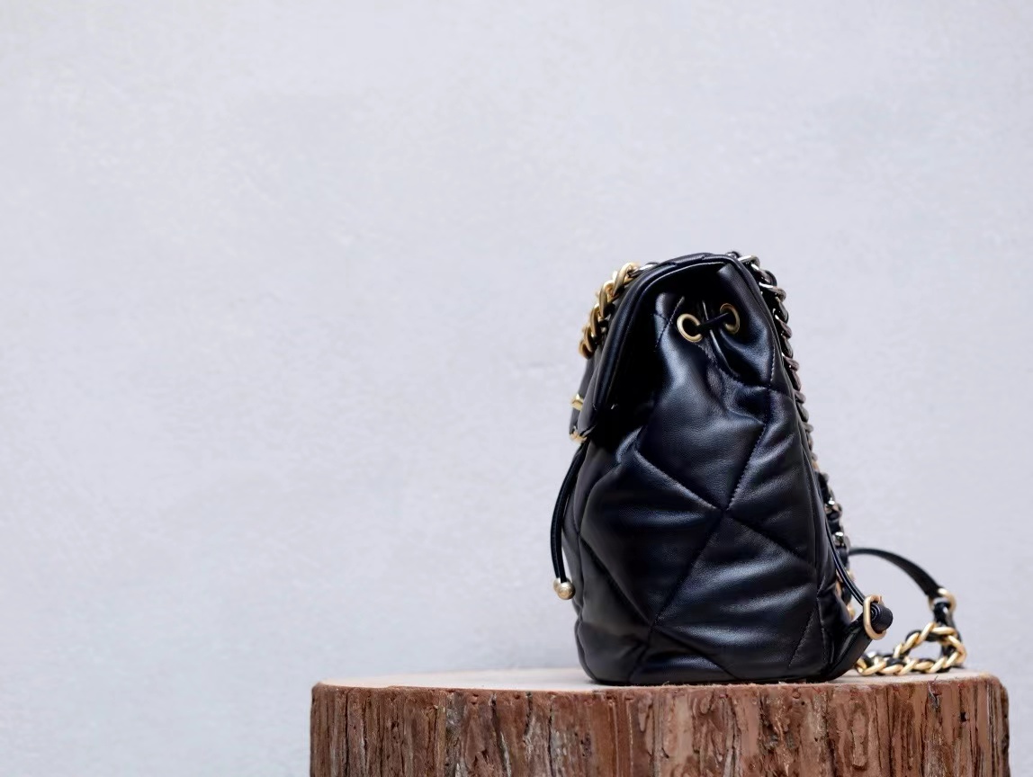 Chanel Lambskin Backpack angle 4