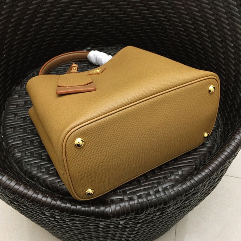 Brown Prada Large Panier Bag Replica angle 3