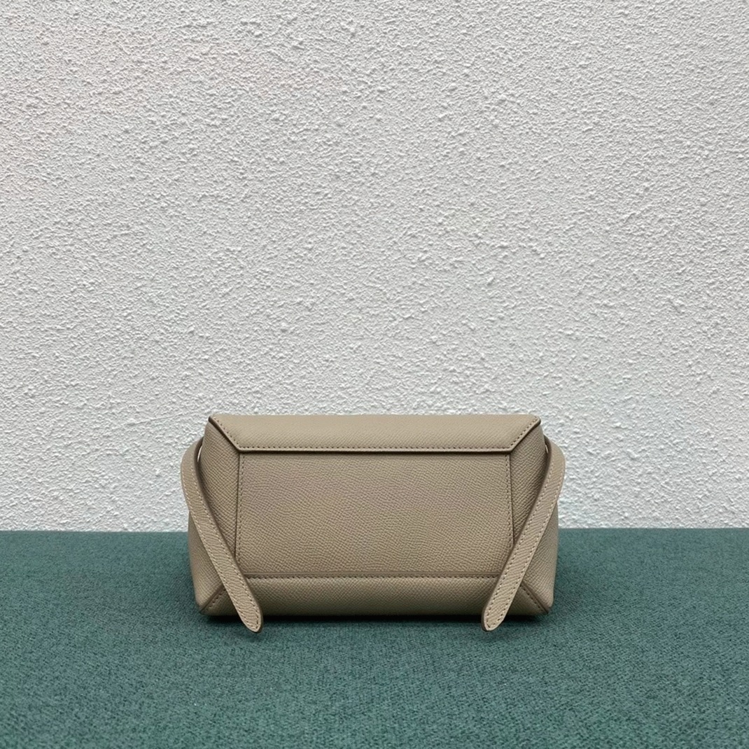 Celine Belt Nano Bag Knockoff in Light Beige angle 3