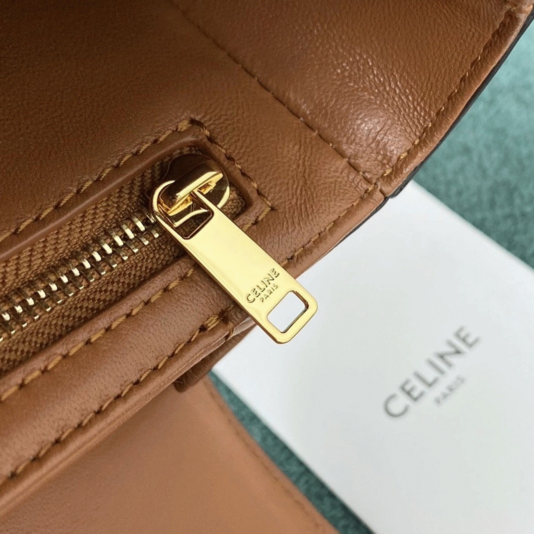 Top Quality Faux Celine Triomphe Medium Bag In Brown angle 4