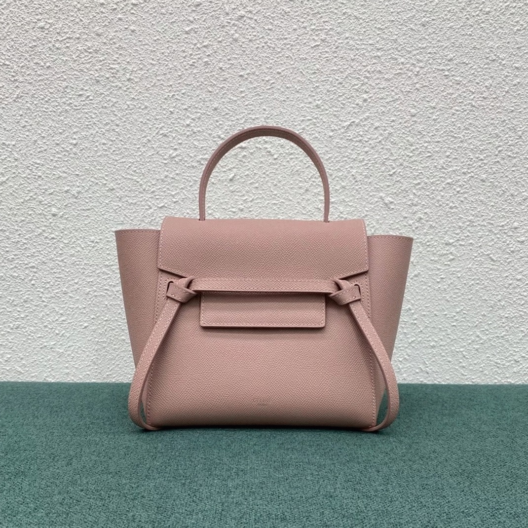 Celine Belt Nano Bag Faux in Vintage Pink angle 4