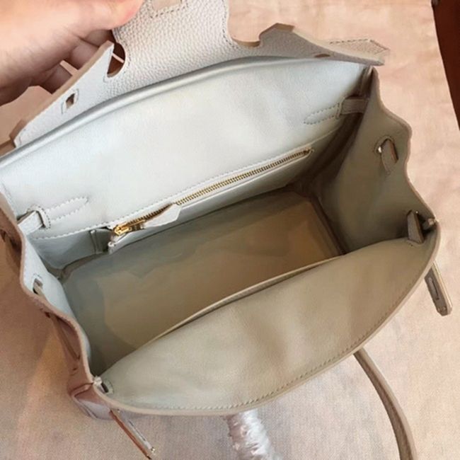 Pearl Grey Knockoff Designer Hermes Birkin 30cm Bag angle 3