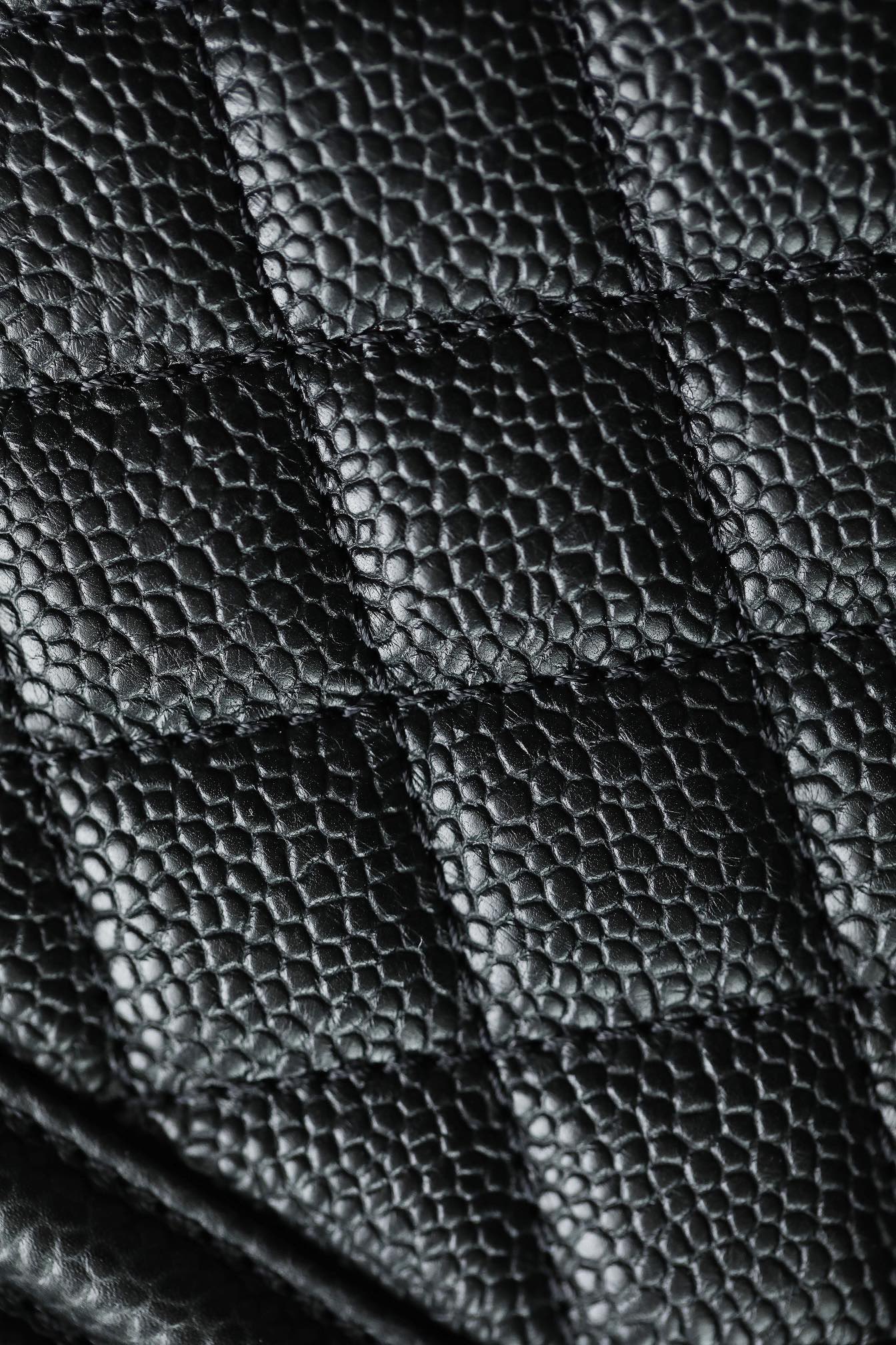 Chanel Boy Sliver Hardware Caviar Cow Leather angle 2